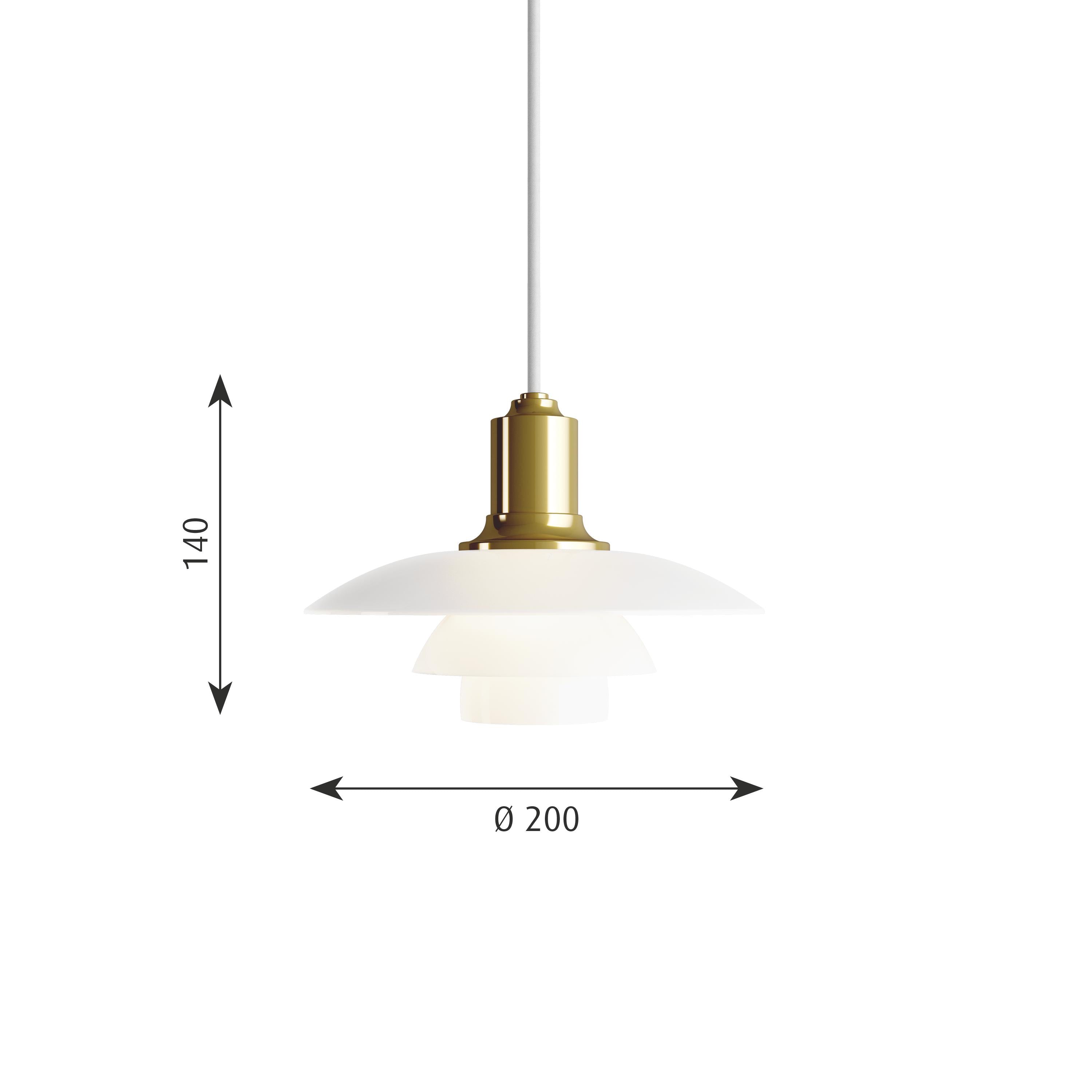 Louis Poulsen Ph 2/1 Suspension, Laiton