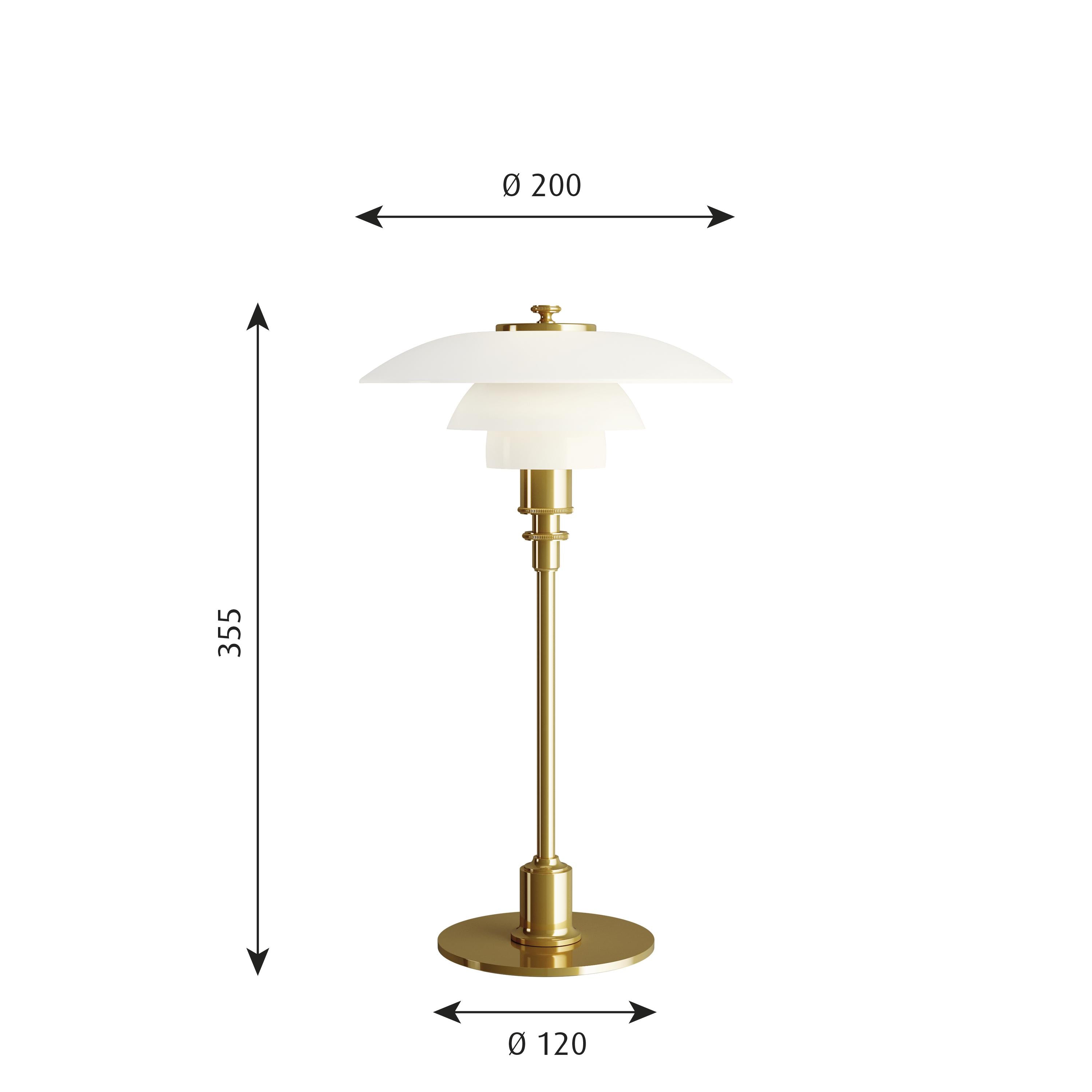 Louis Poulsen Ph 2/1 Lampe de table, Laiton