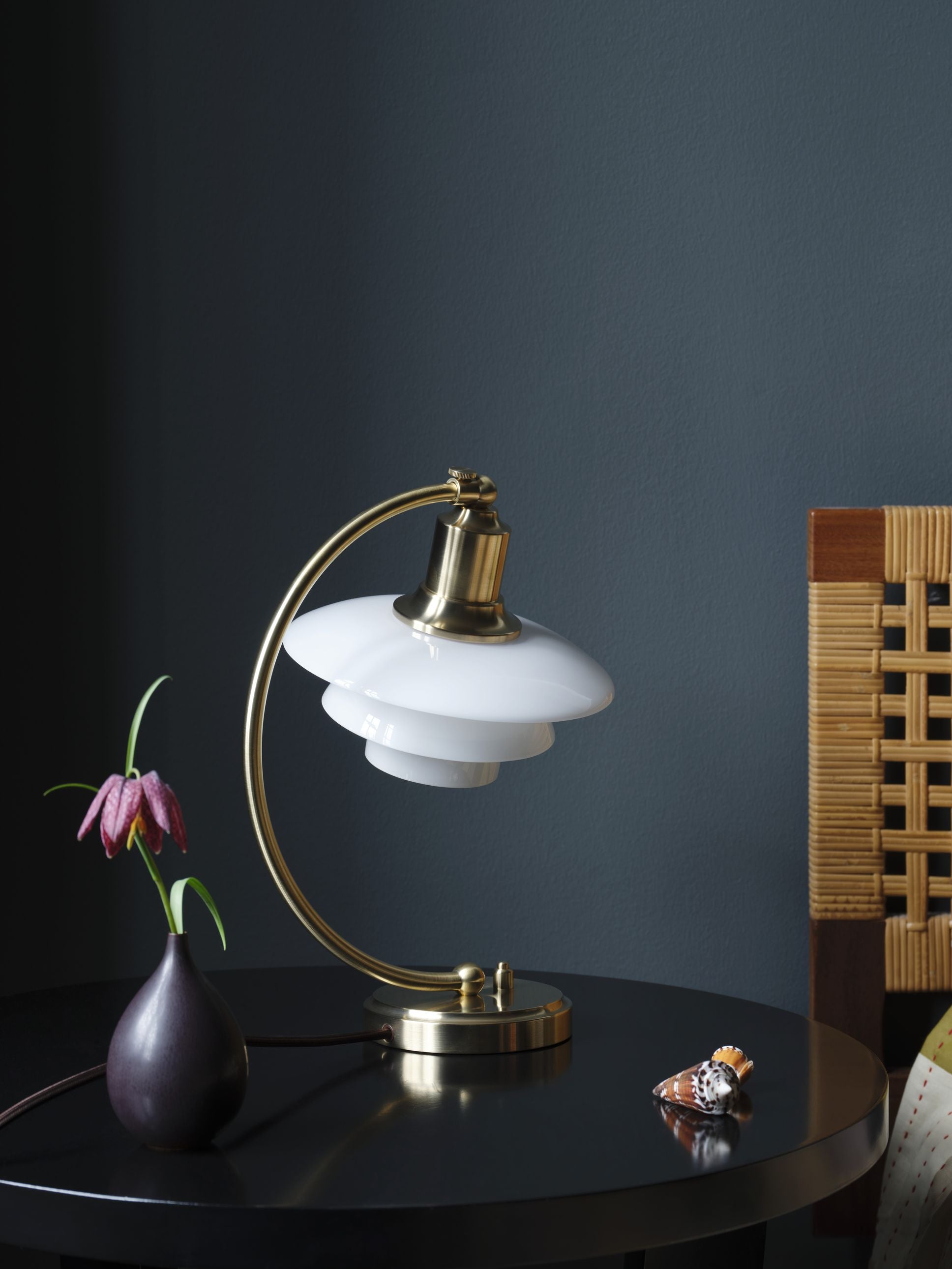 [product_category]-Louis Poulsen Ph 2/2 Luna Table Lamp, Brass/Opal Glass-Louis Poulsen-5714693290949-5744167699-LOU-15