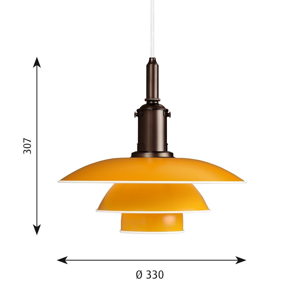 Louis Poulsen Ph 3 1/2 3 Suspension, Jaune