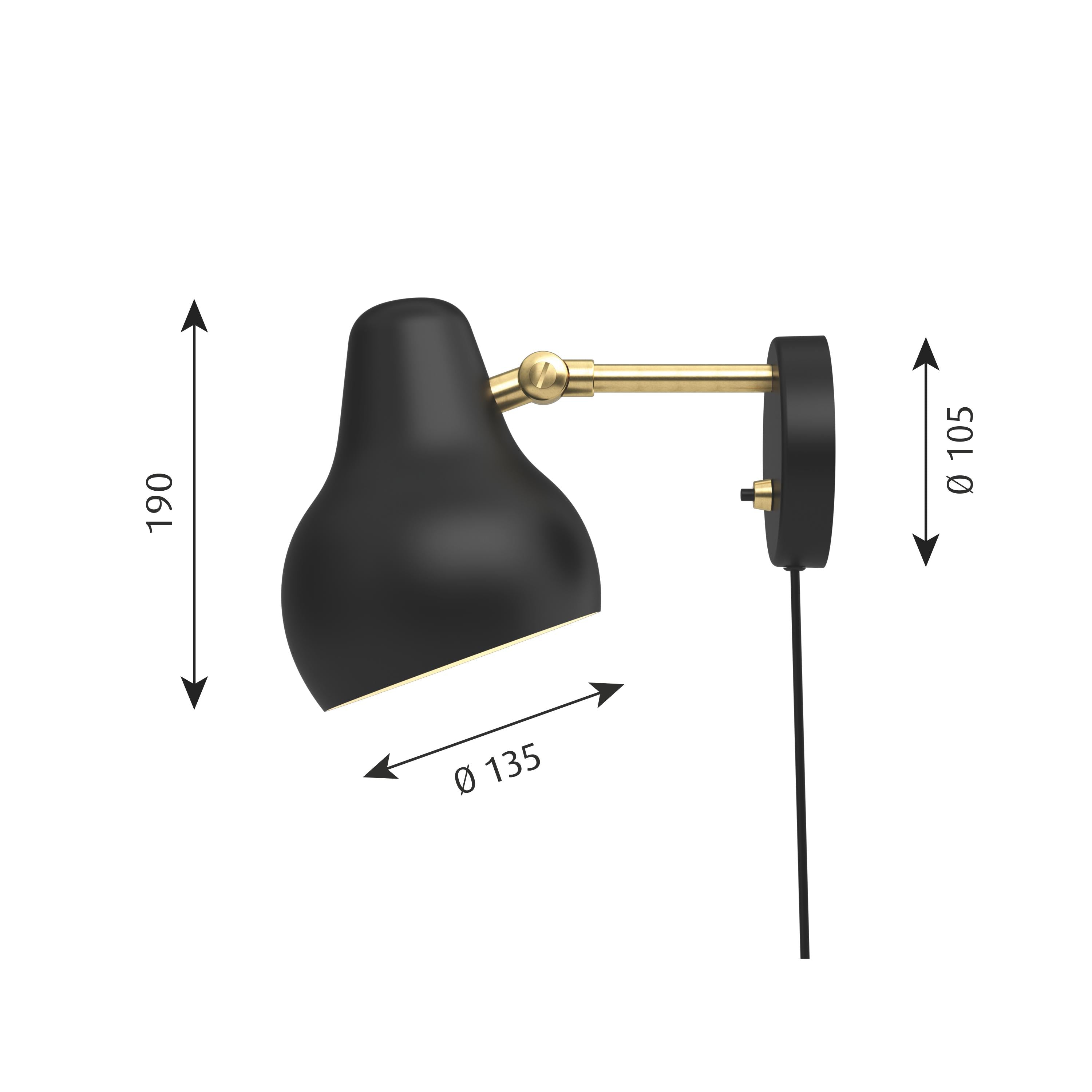 [product_category]-Louis Poulsen Vl 38 Wall Lamp, Black-Louis Poulsen-5703411630259-5743163393-LOU-2