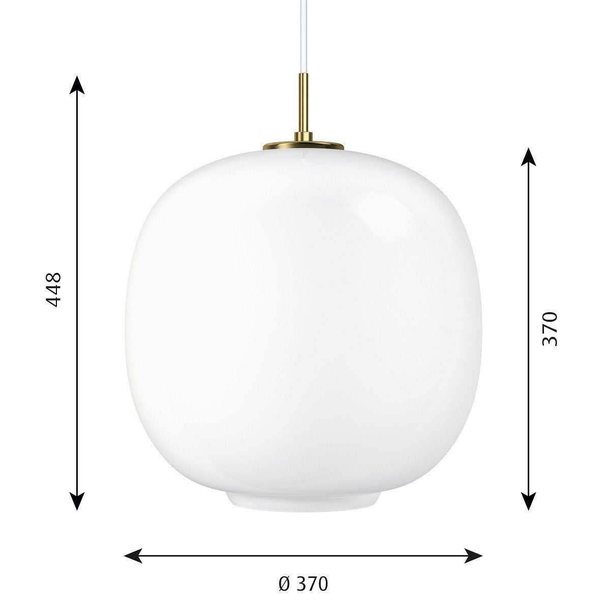 Louis Poulsen VL45 Radiohuspendel 448x370 mm, blanco