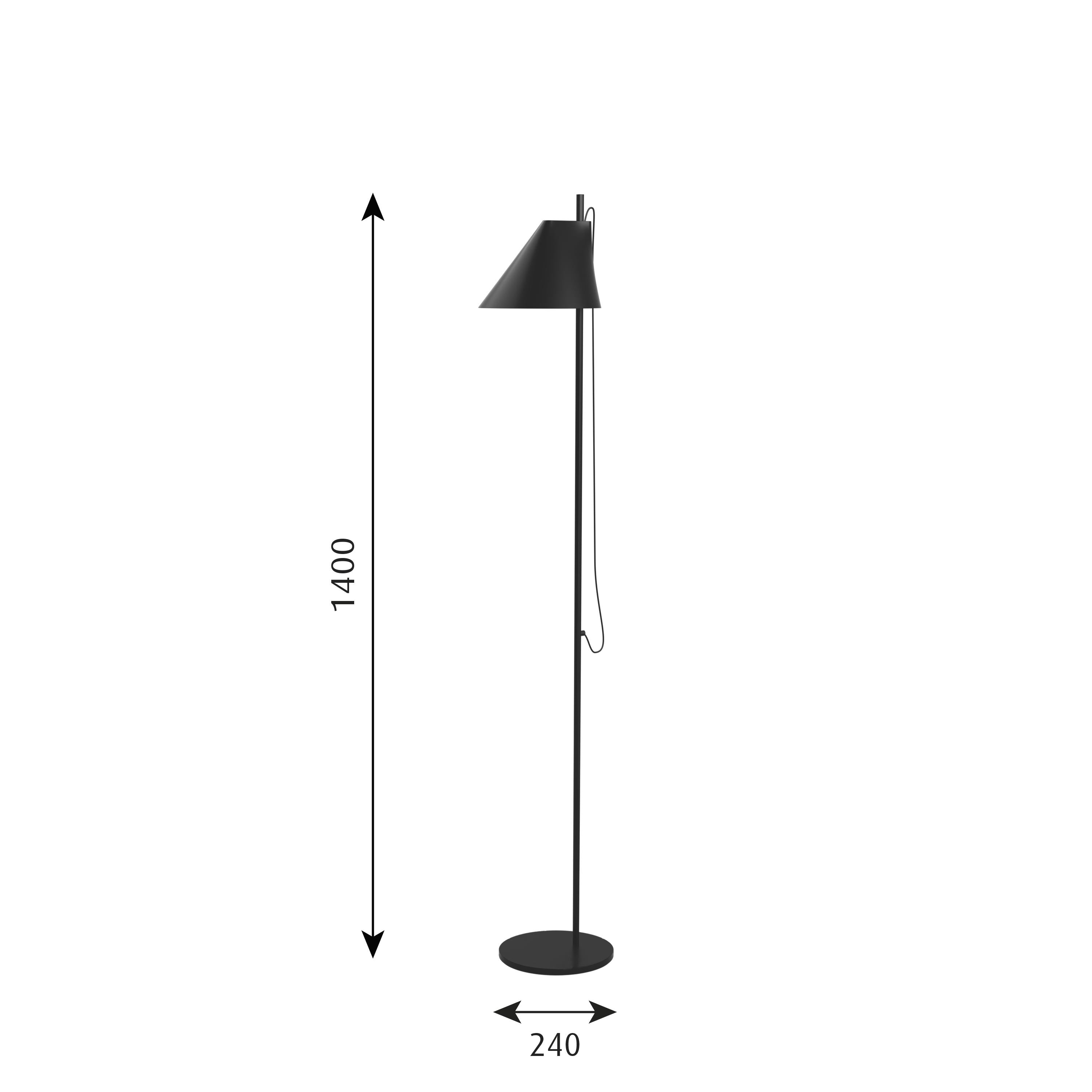 Louis Poulsen Yuh Floor Lamp, preto