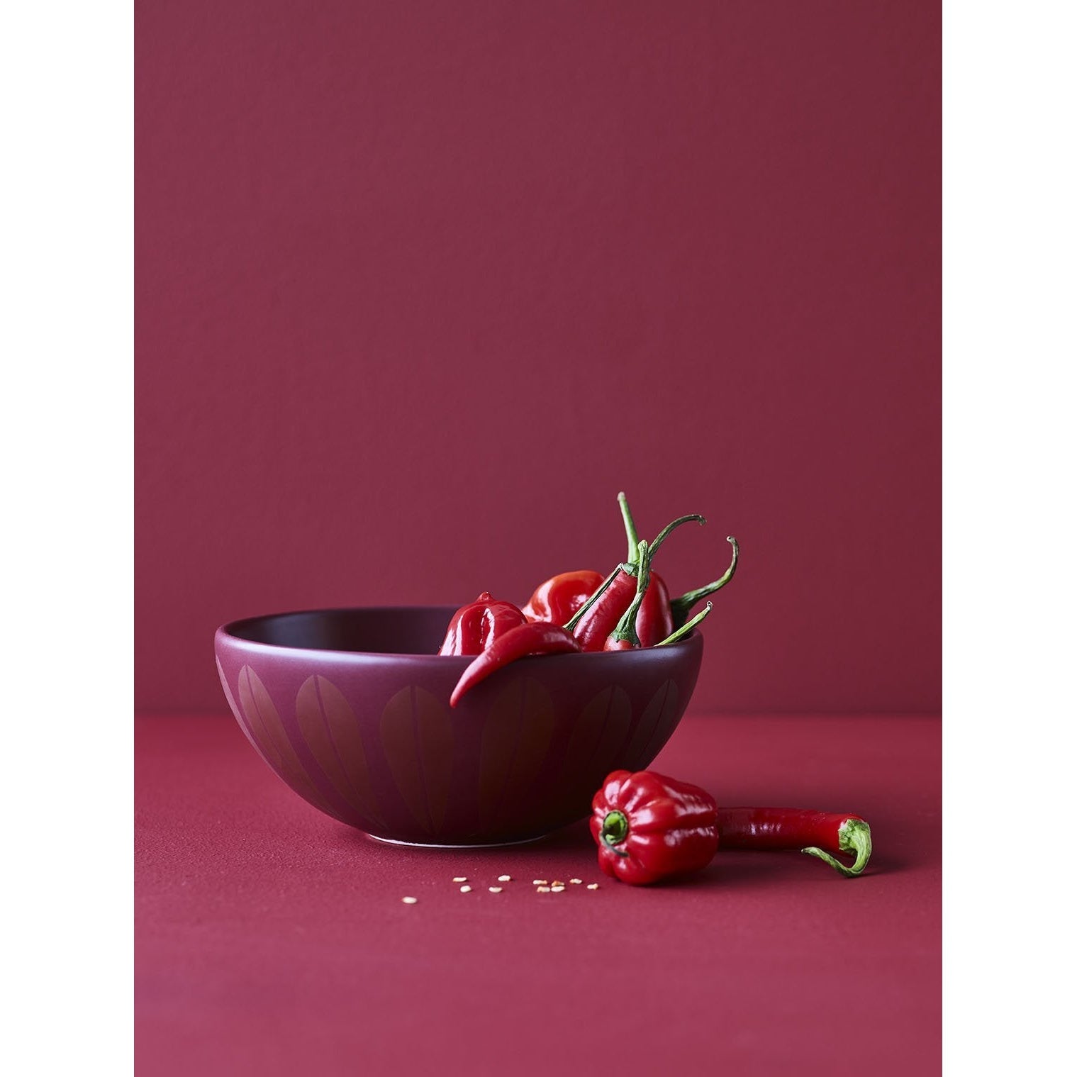 [product_category]-Lucie Kaas Arne Clausen Bowl Dark Red, 21cm-Lucie Kaas-5711542011175-AC07DRML-LUC-6