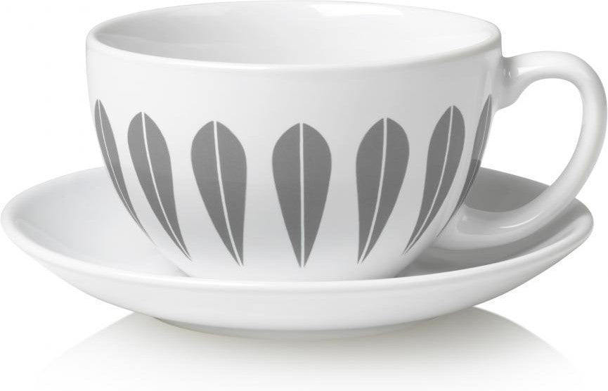 [product_category]-Lucie Kaas Arne Clausen Collection Cups W. Saucer Grey, 10cm-Lucie Kaas-5711542011458-AC10GG01-LUC-1