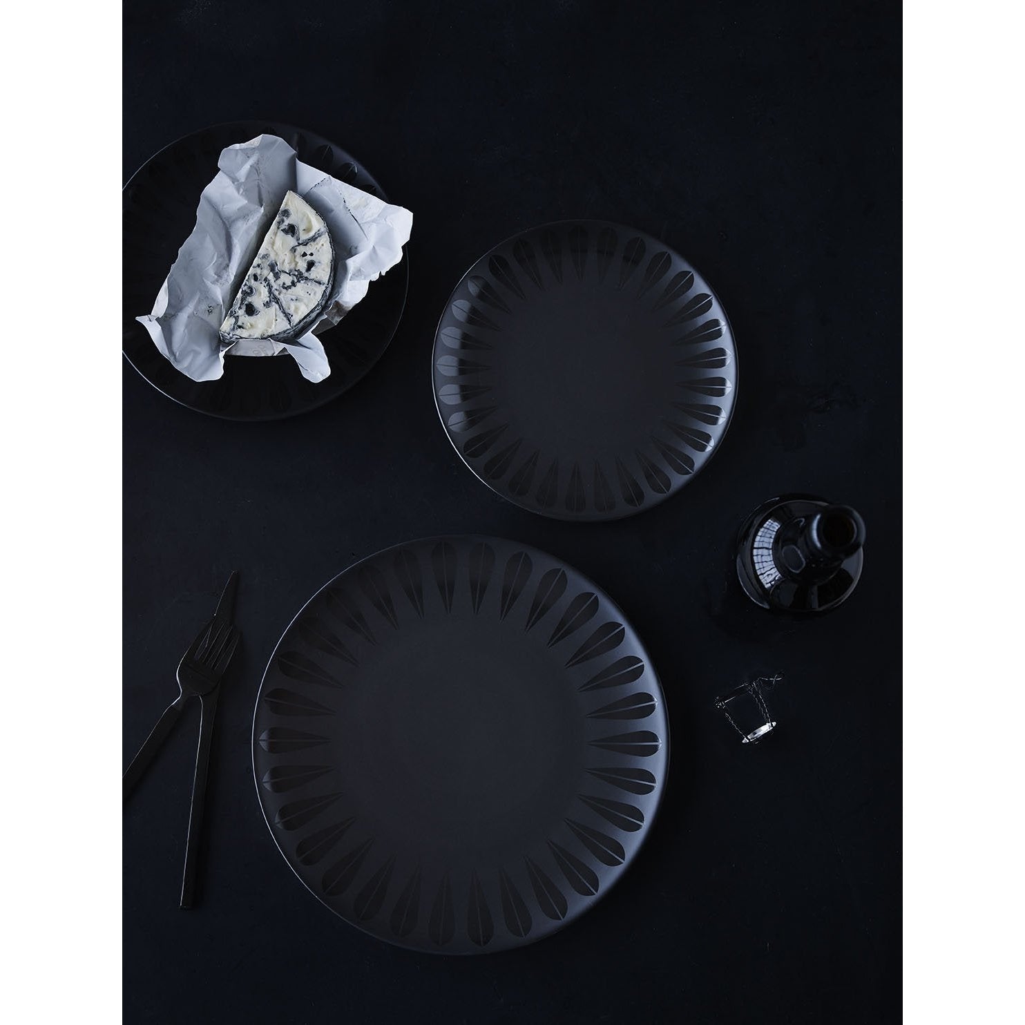 [product_category]-Lucie Kaas Arne Clausen Deep Plate Black, ø 18cm-Lucie Kaas-5711542011069-AC04BB01-LUC-4