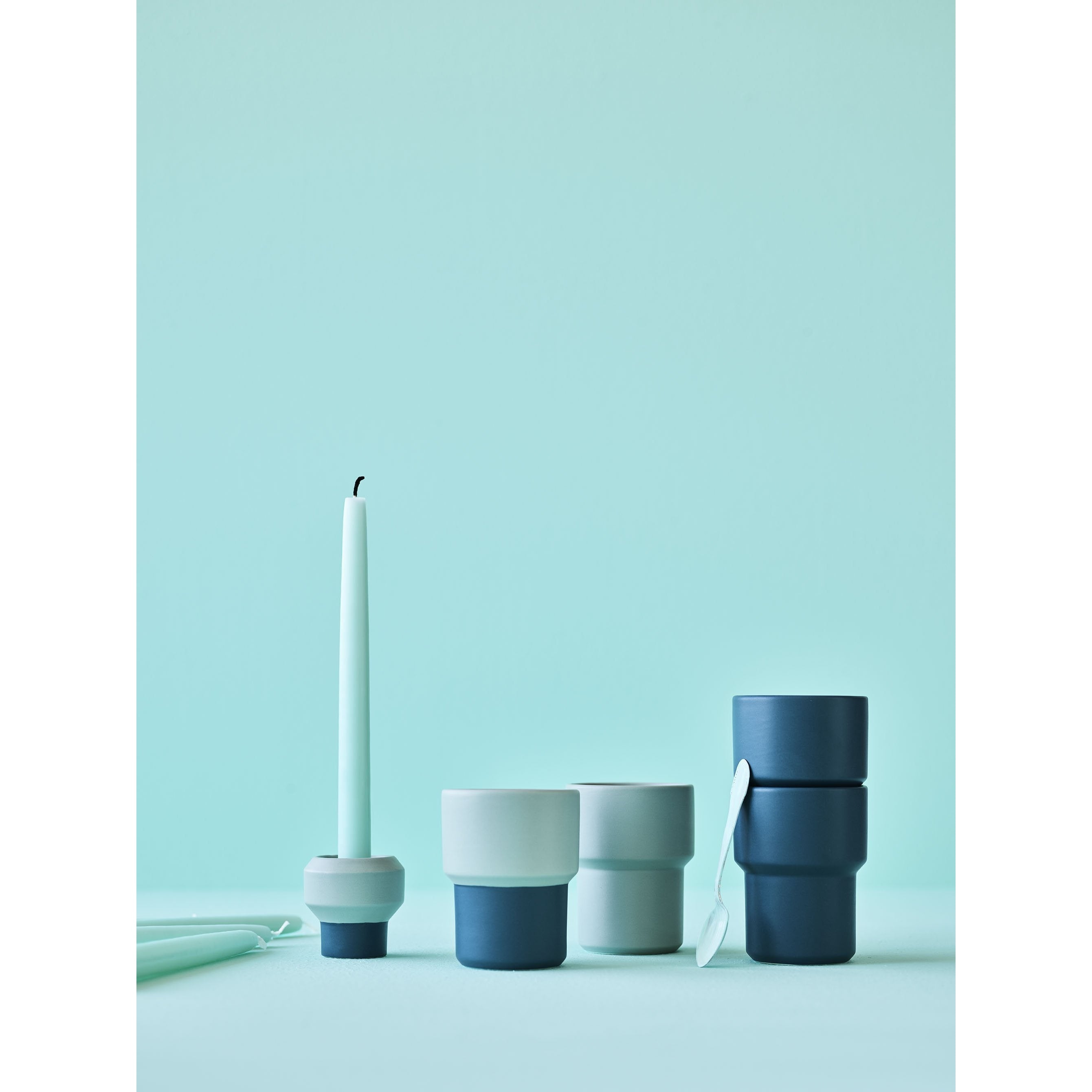 Lucie Kaas Fumario Candlestick Mint Green, 6cm