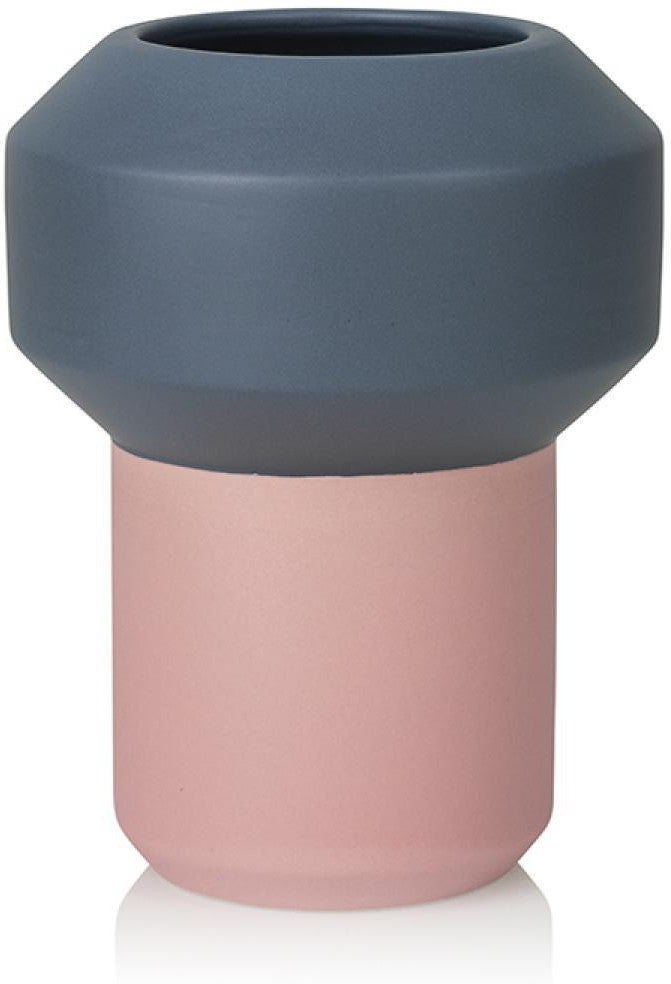 Lucie Kaas Vase Fumario Gris Foncé/Rose, 20,5cm