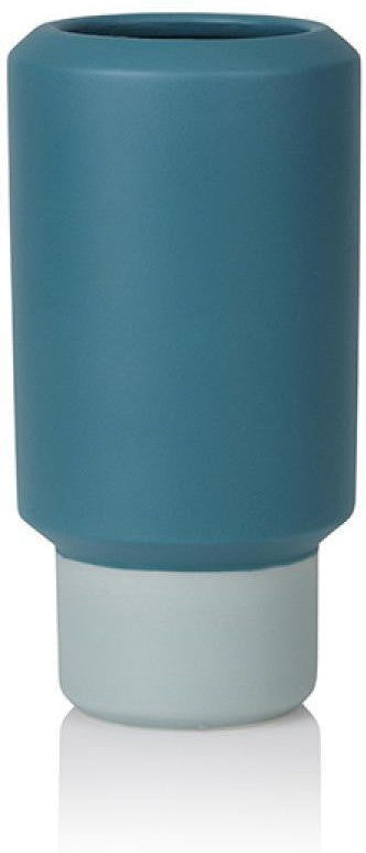 Lucie Kaas Fumario Vase Mint Green/Benzinblau, 16,5 cm