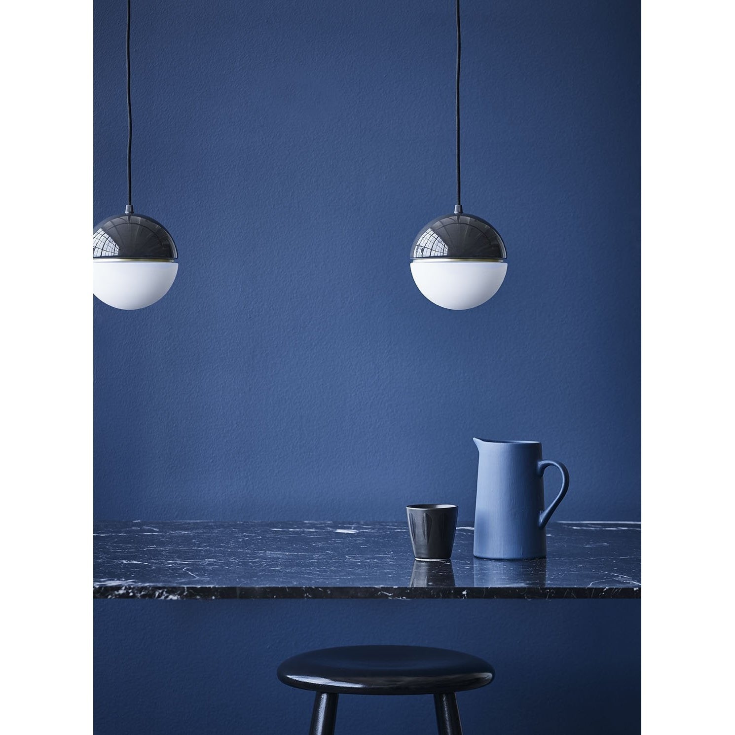 Lucie Kaas Macaroon Pendant Lamps Dark Grey, ø 16cm