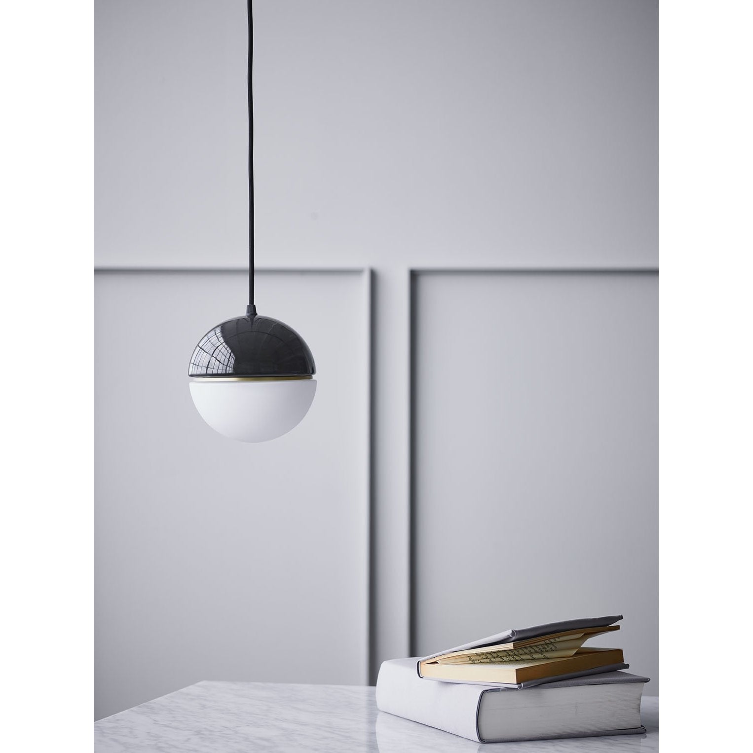 [product_category]-Lucie Kaas Macaroon Pendant Lamps Dark Grey, ø 16cm-Lucie Kaas-5711542220058-MC02DG-LUC-4