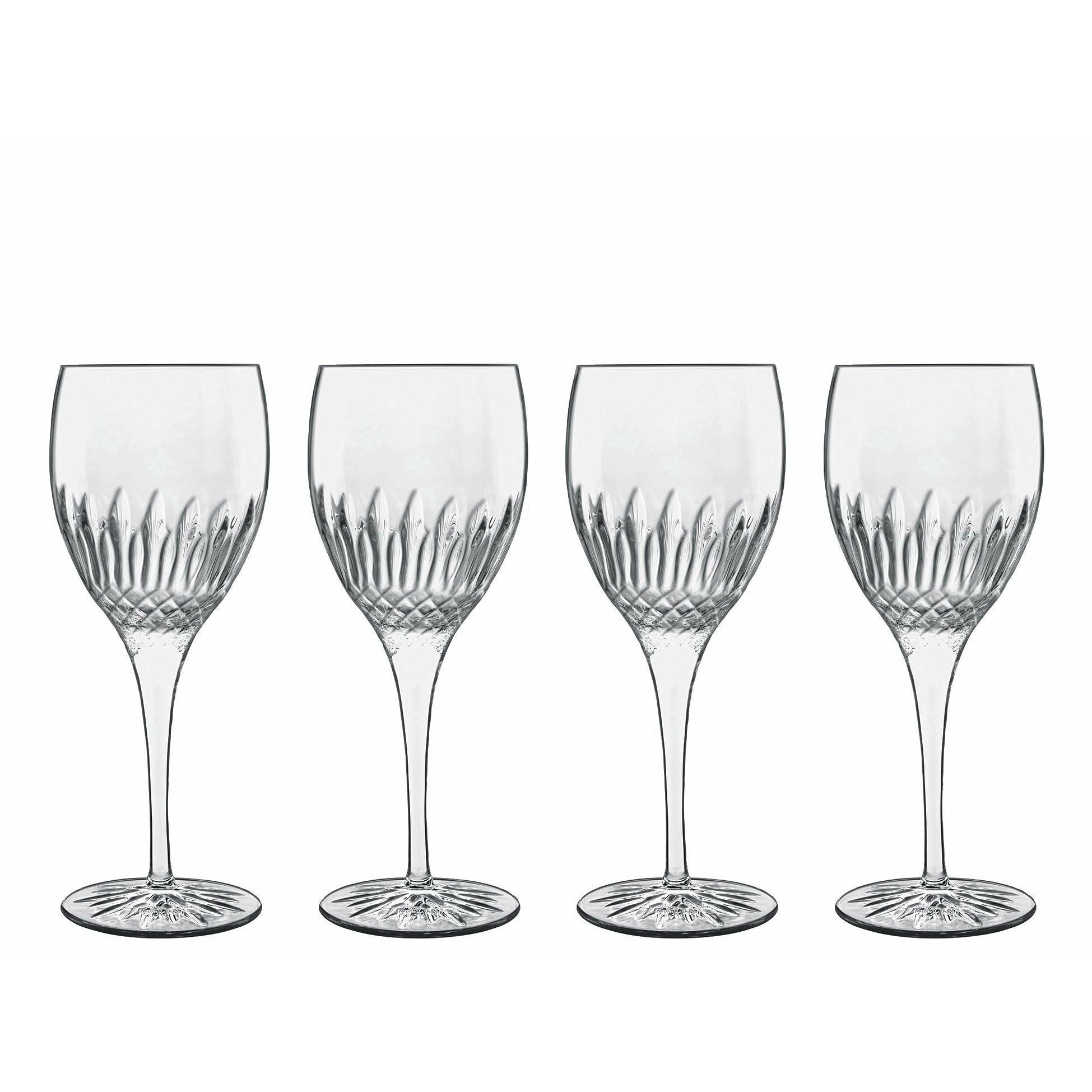 Luigi Borliolis Diamante White White Verre, ensemble de 4