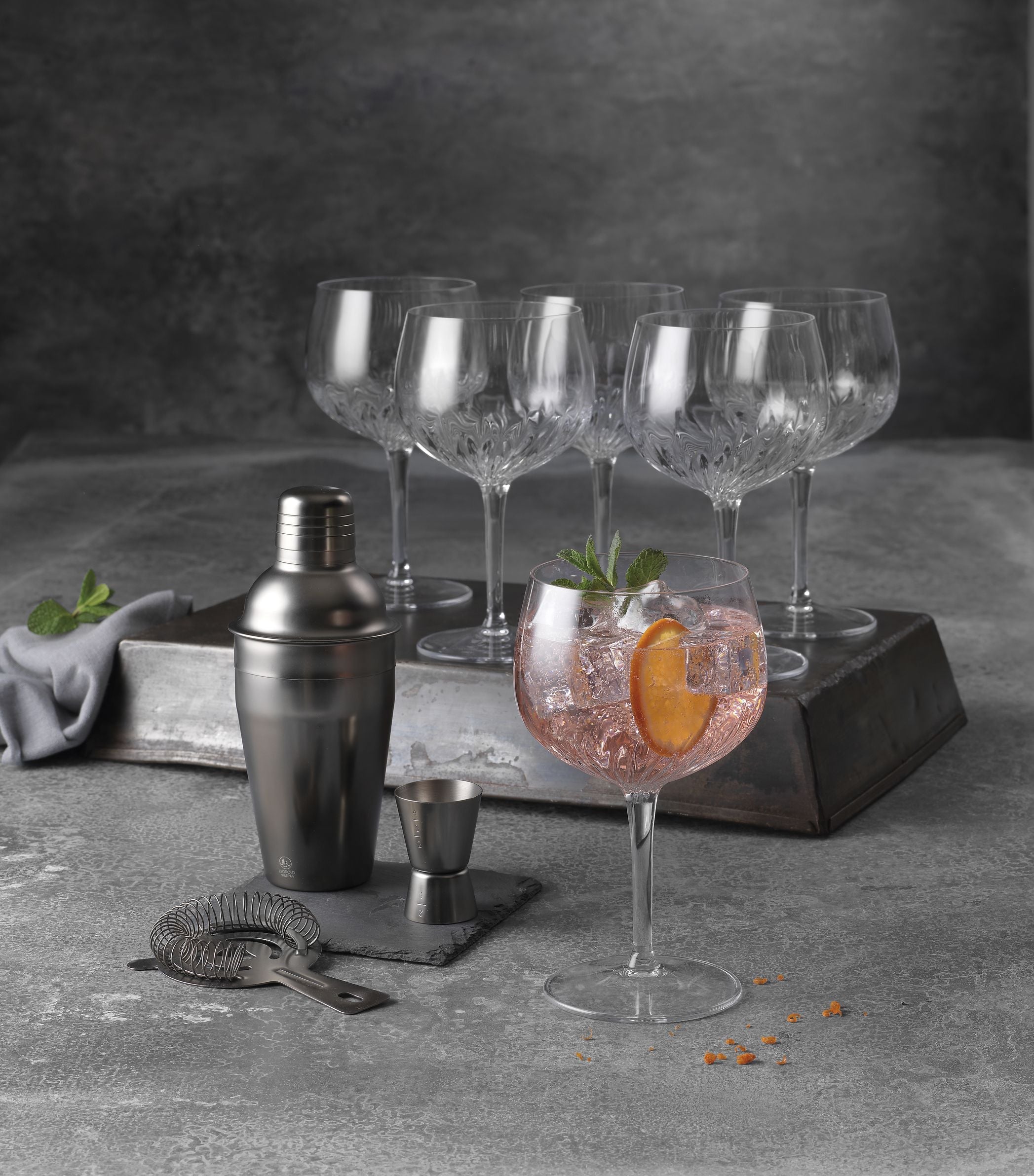 Luigi Bormioli Mixology Spanish Gin & Tonic Glass, Sæt på 4