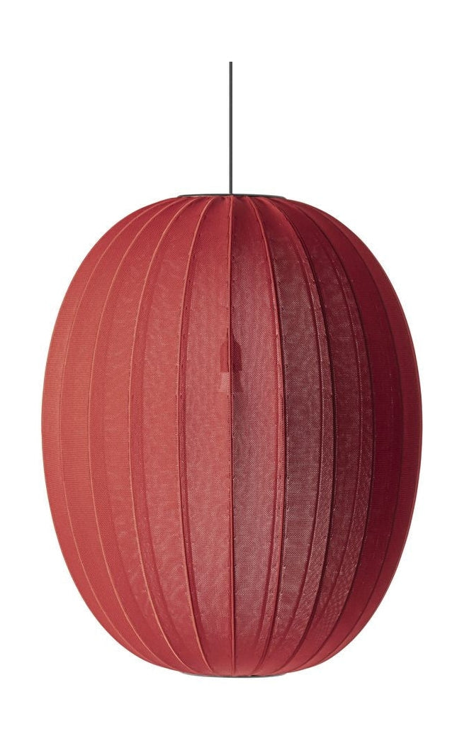 [product_category]-Made By Hand Knit Wit 65 High Oval Pendant Lamp, Maple Red-Made by Hand-5710780650139-KWH65 MR-MAD-1