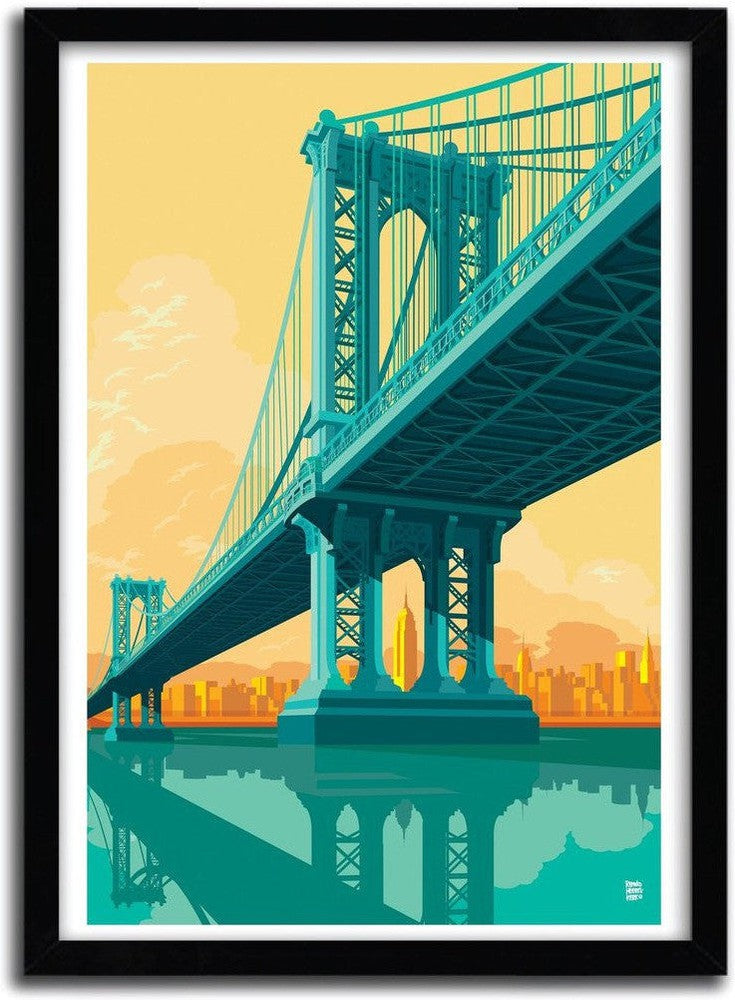 [product_category]-Manhattan bridge York by Remko Heemskerk-Magenta Raspberry-1