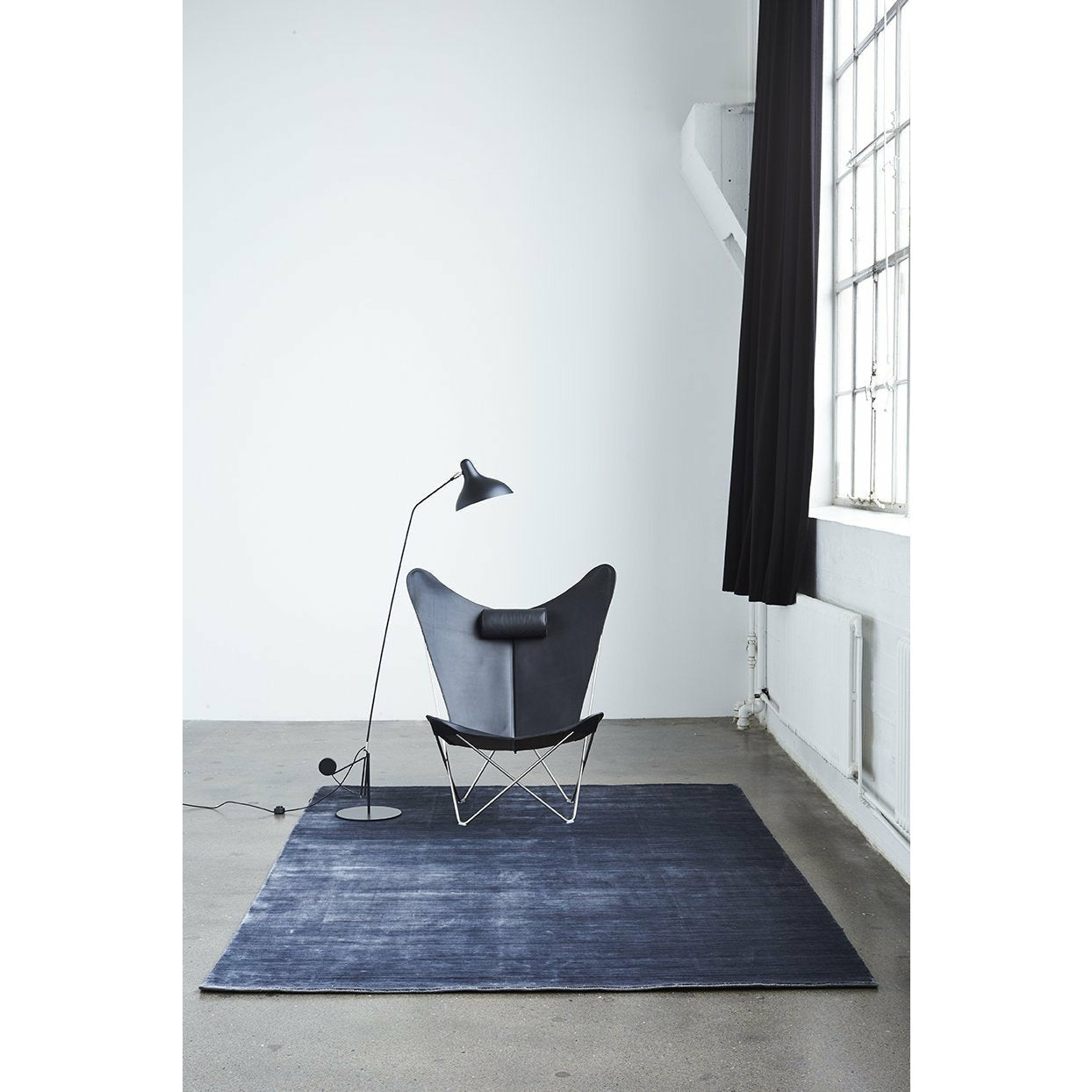 Massimo Bamboo Rug Steel Black, 140x200 cm