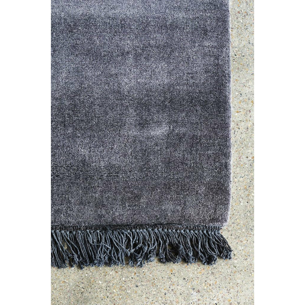 Tapis Massimo Earth Bambou Charbon Avec Franges, 170x240 Cm