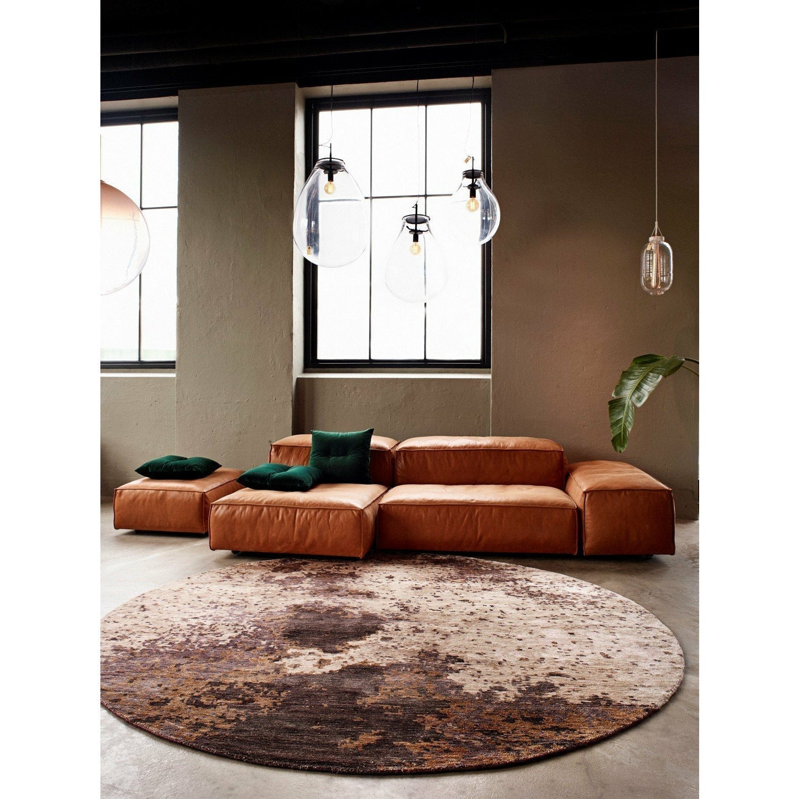 Massimo Moon Bambus Rug Copper, Ø 240 cm