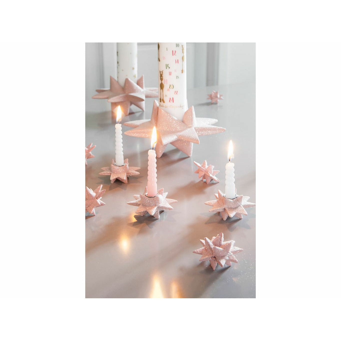 [product_category]-Medusa Copenhagen Shooting Star Calendar Candlestick, Pink-Medusa Copenhagen-5722000157168-15716-MED-5