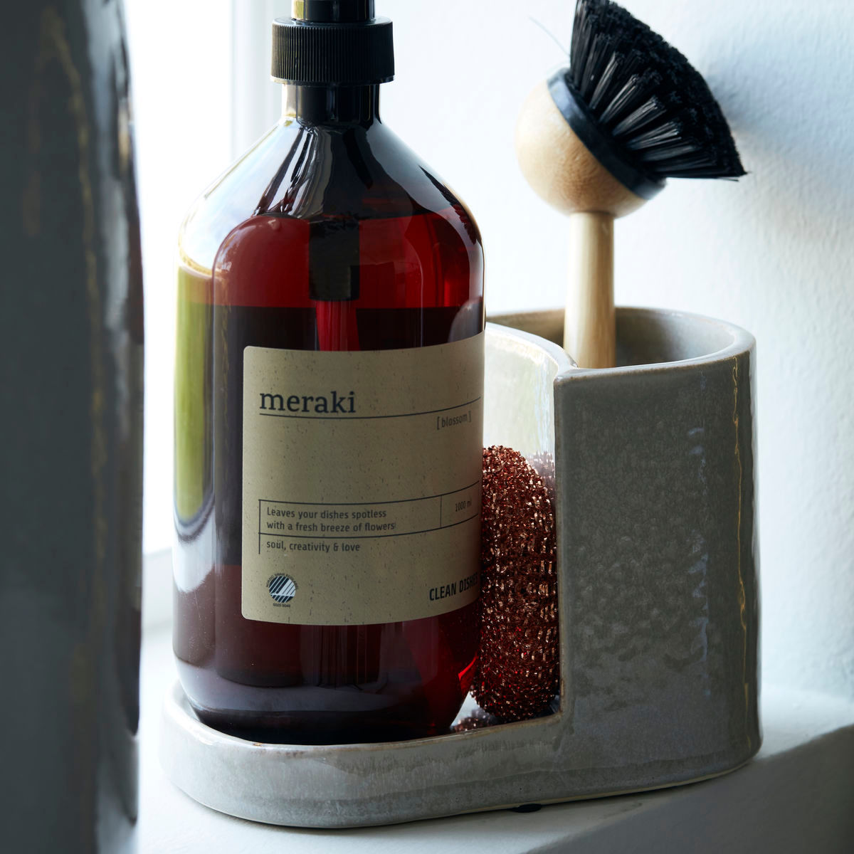 [product_category]-Meraki Brush and soap holder, MKDatura, Shellish grey-Meraki-5707644765313-303840030-HOU-4