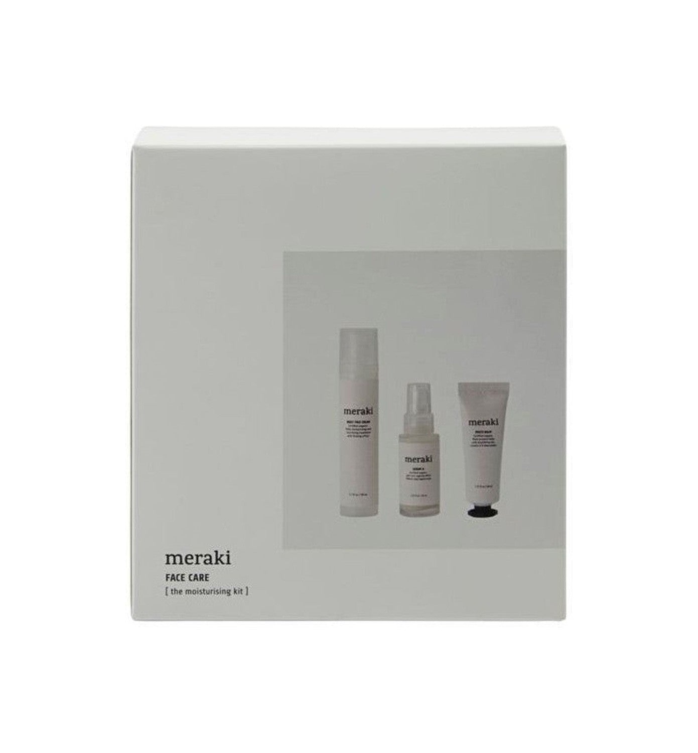Caixa de presente de Meraki, o kit hidratante - Cuidado com o rosto
