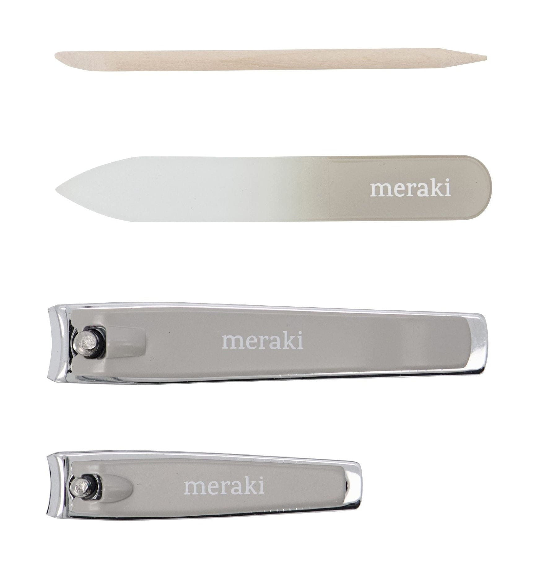 Ensemble de ongles Meraki, gris