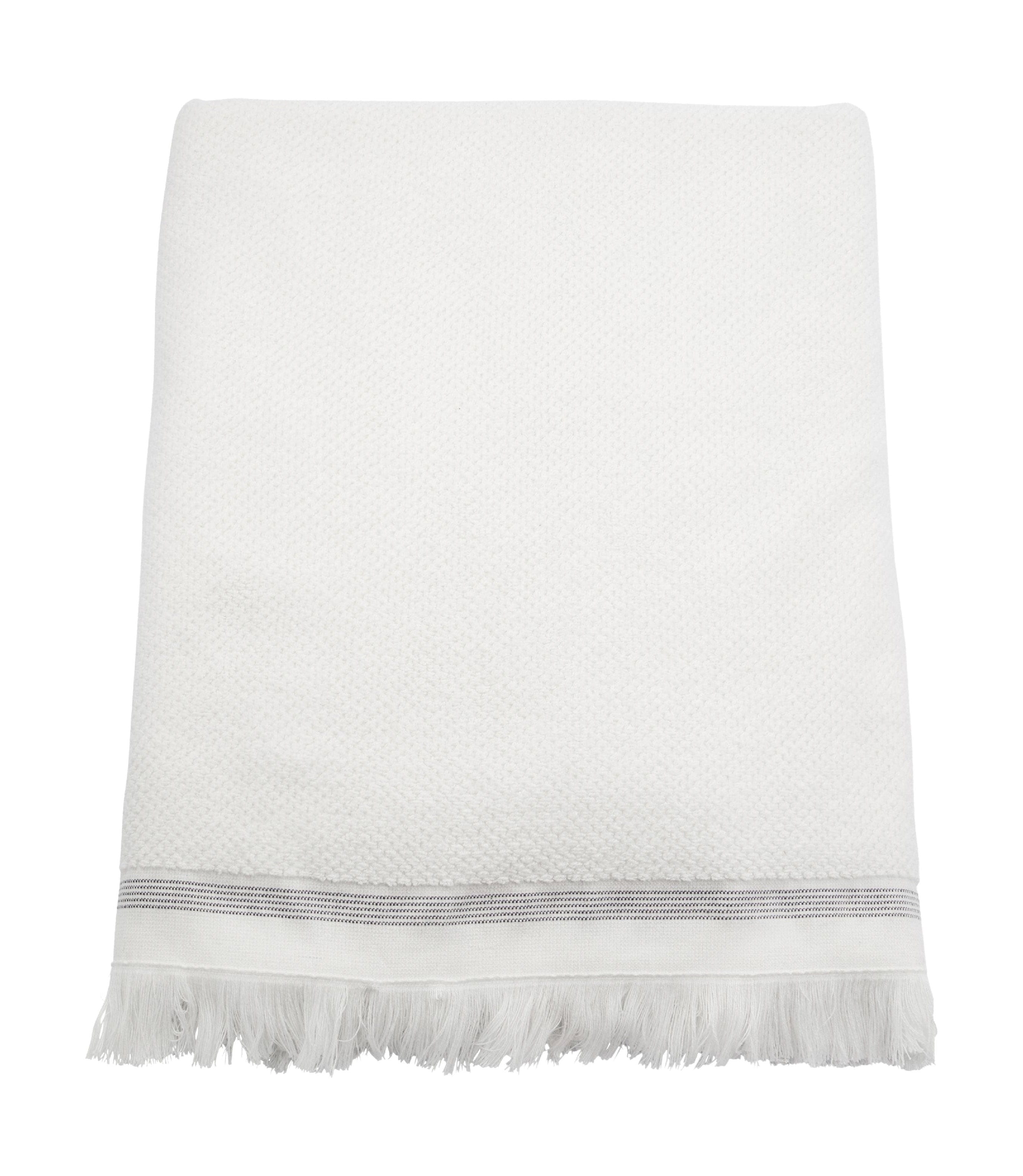 [product_category]-Meraki Towel 100x180 Cm, White With Grey Stripes-Meraki-5707644770669-361320004-MER-1