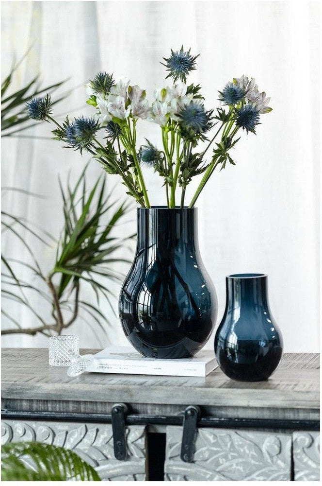 [product_category]-Modern elegant vase in deep blue quality glass, DAVOS10-Harlequin Poplar-DAV10IB-1