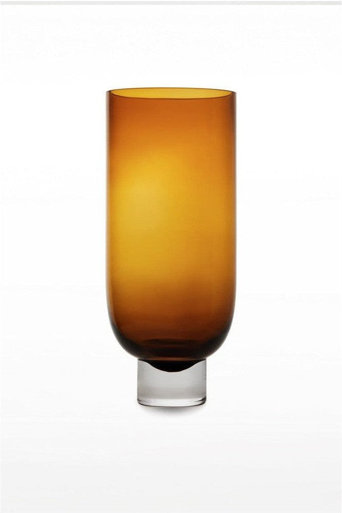 [product_category]-Modern Luxury 9MM thick glass vase, Sober Design, very tall, warm dark-Harlequin Poplar-OMA36AM-1