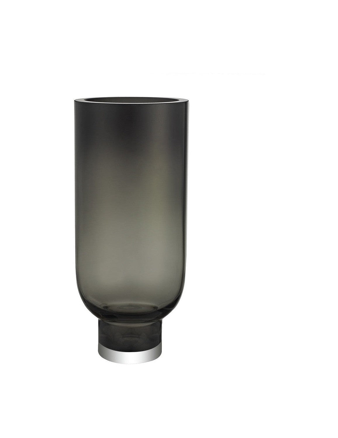 Moderne Luxusvase von 9 mm dickem Glas, dunkelgrau, nüchternes Design,