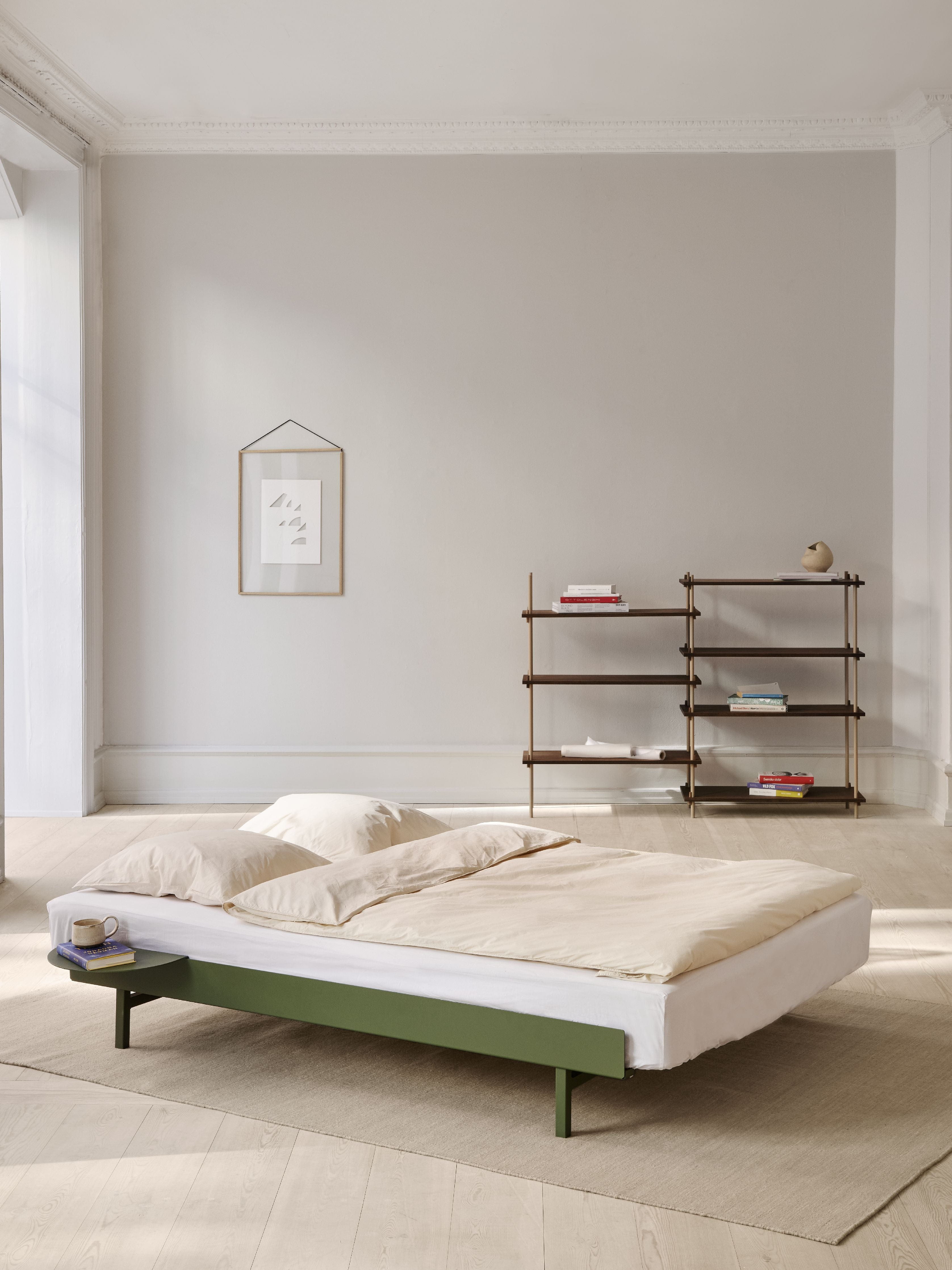 [product_category]-Moebe Bed With 1 Bedside Table 90 180 Cm, Pine Green-Moebe-5713520009693-BD90-1801XSTPG-MOE-12