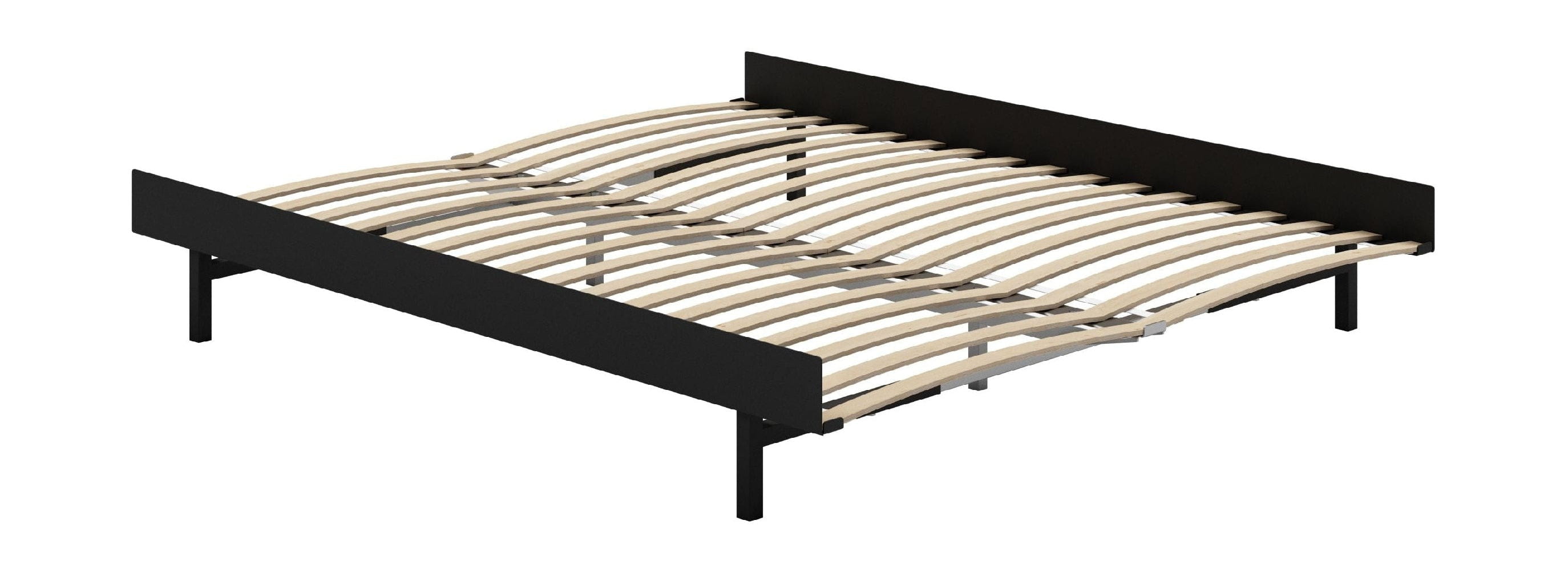 [product_category]-Moebe Bed With Bed Slats 160 Cm, Black-Moebe-5713520009310-BD160SLBL-MOE-5