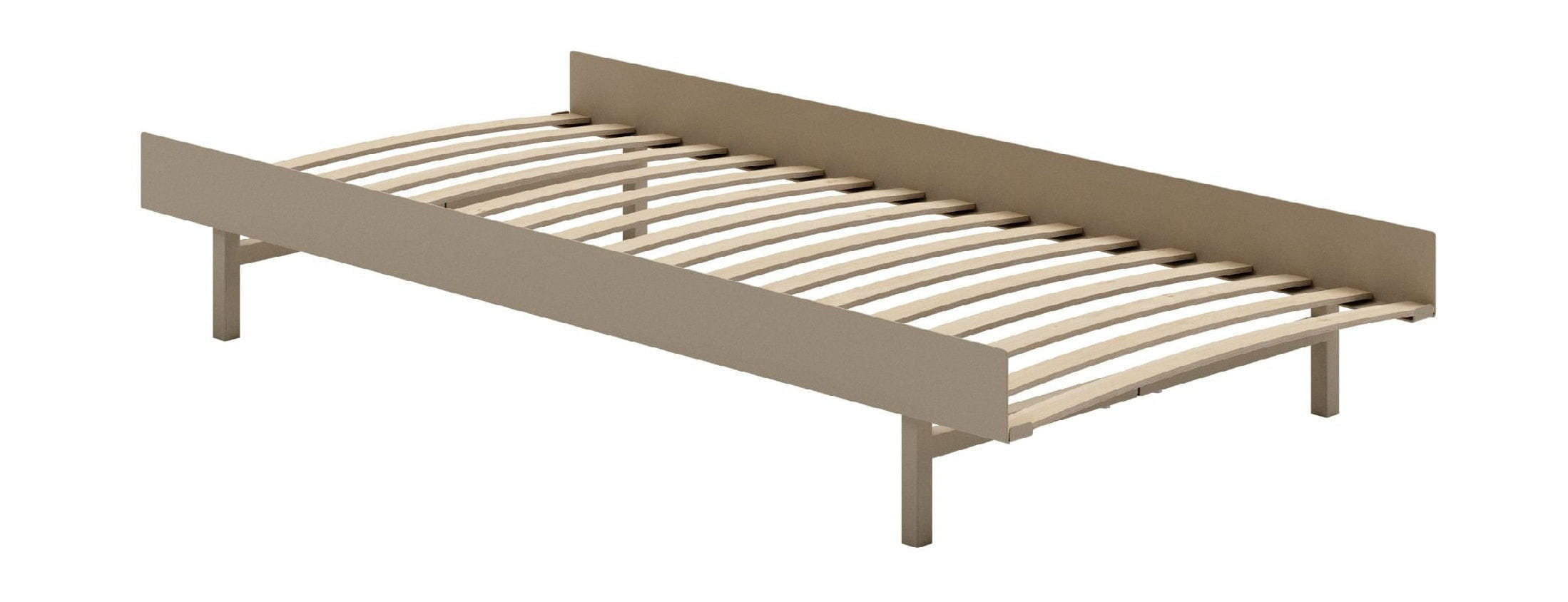 [product_category]-Moebe Bed With Bed Slats 90 Cm, Sand-Moebe-5713520009815-BD90SLSA-MOE-1