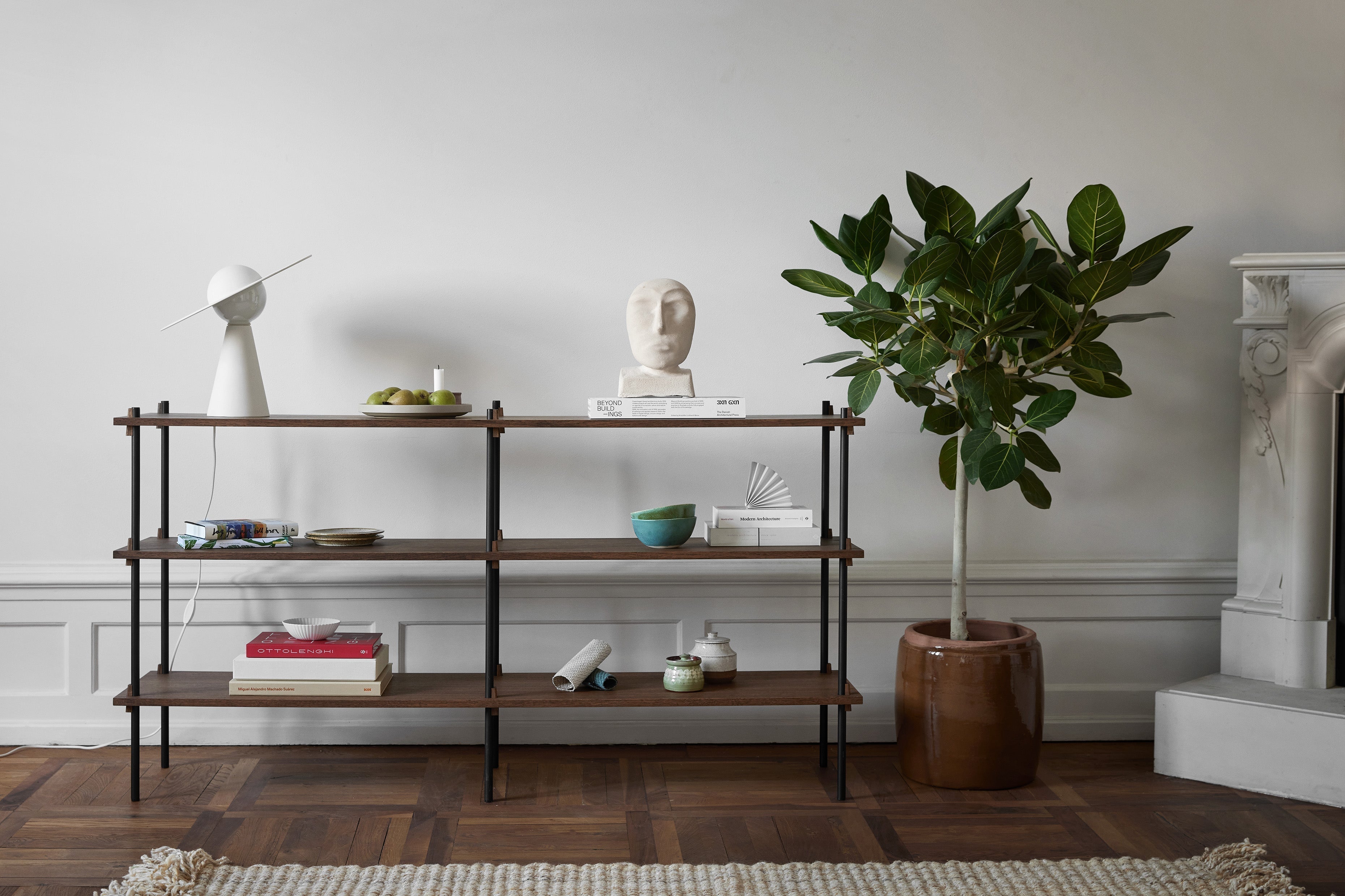 [product_category]-Moebe Shelving System S.255.2.C, Smoked Oak/Black-Moebe-5713520011139-S.255.2.C.SO.BL-MOE-23