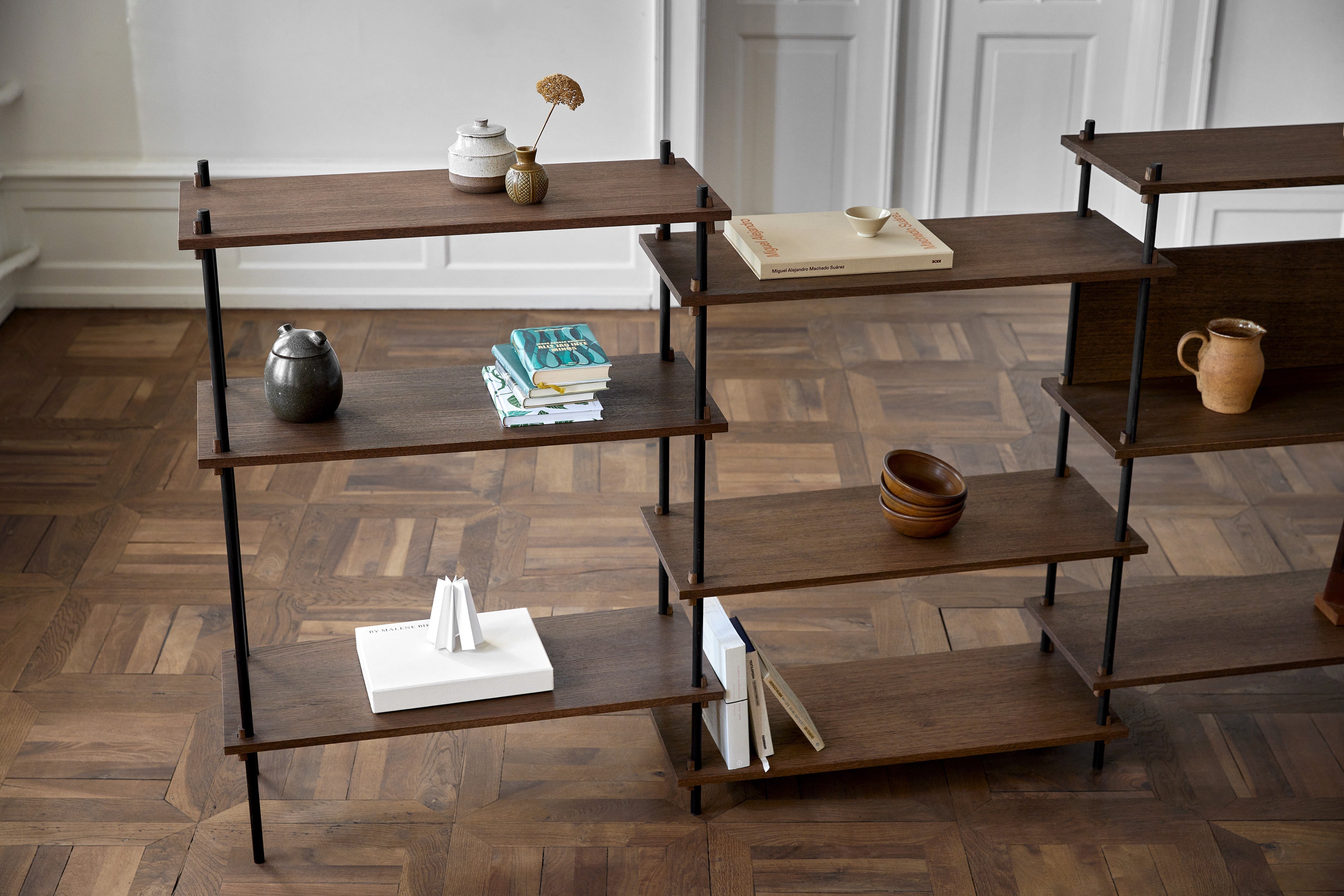 [product_category]-Moebe Shelving System S.255.2.C, Smoked Oak/Black-Moebe-5713520011139-S.255.2.C.SO.BL-MOE-32