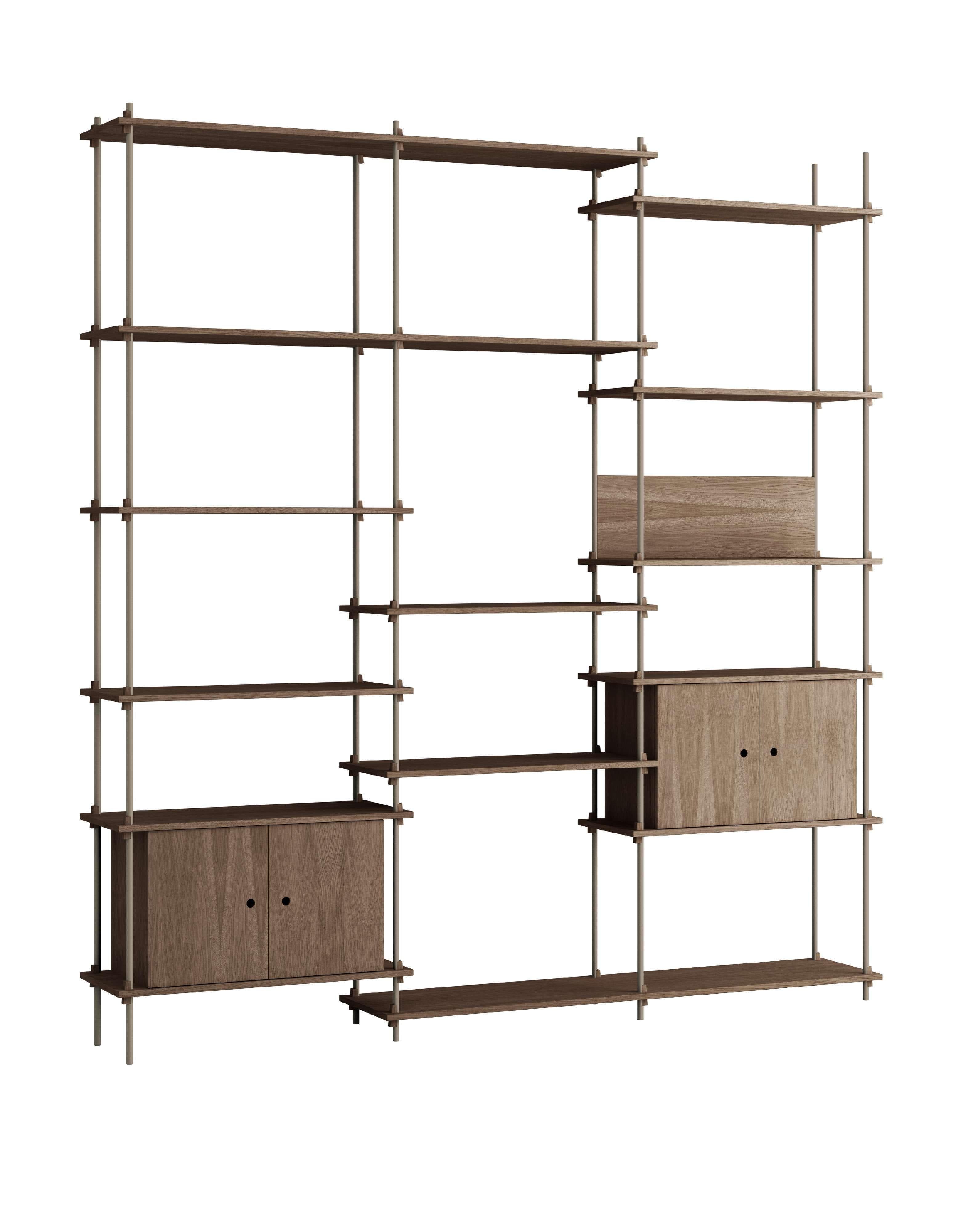 [product_category]-Moebe Shelving System S.255.3.B, Smoked Oak/Warm Grey-Moebe-5713520016950-S.255.3.B.SO.WG-MOE-1