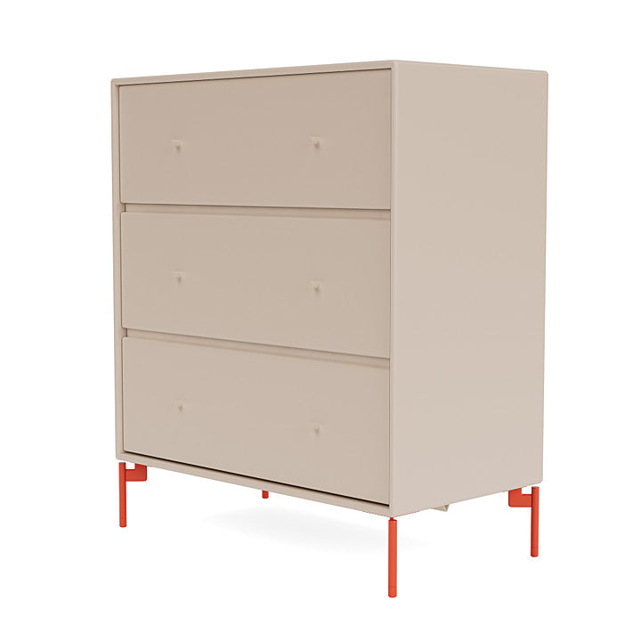 Montana Carry Dresser With Legs, Clay/Rosehip