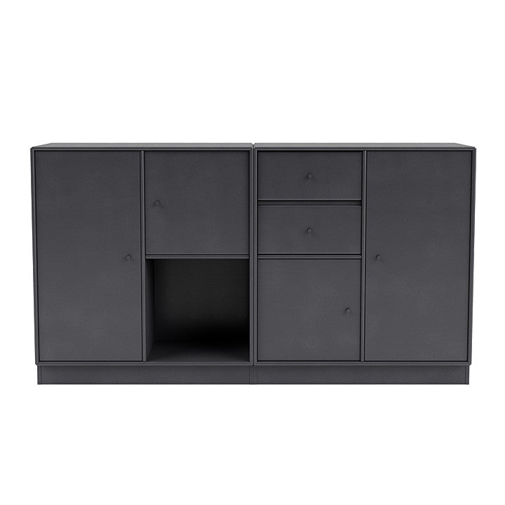 [product_category]-Montana Couple Sideboard With 7 Cm Plinth, Carbon Black-Montana Furniture-5714322615556-00COUPLE-36-07-MON-2