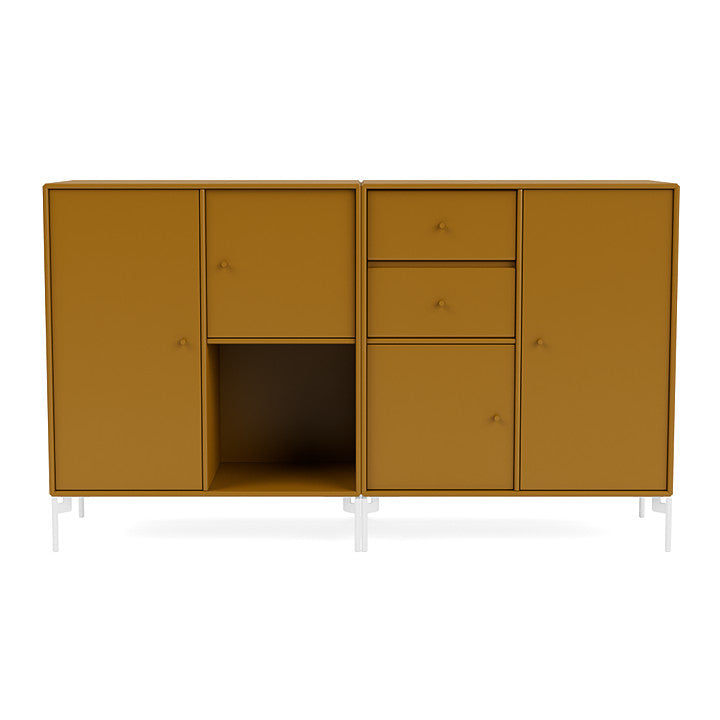 [product_category]-Montana Couple Sideboard With Legs, Amber/Snow White-Montana Furniture-5714322613682-00COUPLE-142-02-MON-2