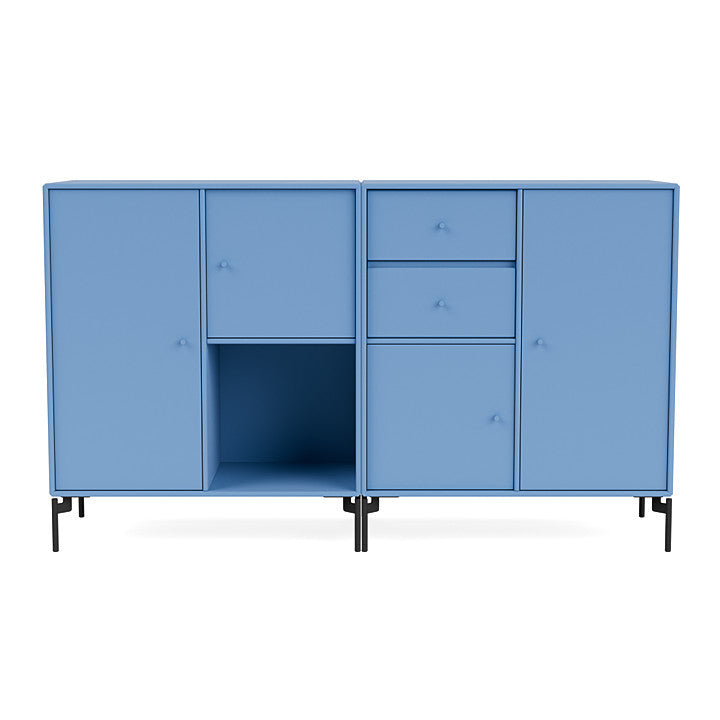 [product_category]-Montana Couple Sideboard With Legs, Azure Blue/Black-Montana Furniture-5714322614498-00COUPLE-154-03-MON-2