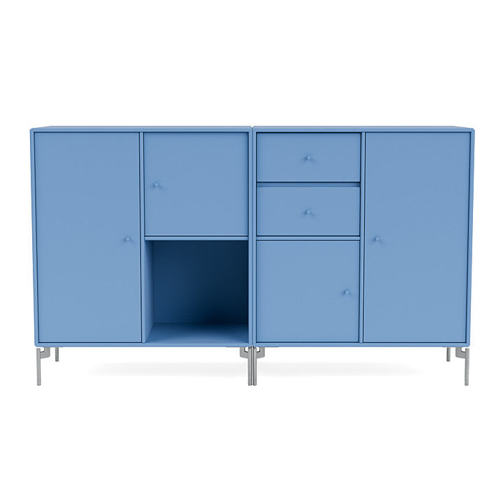 [product_category]-Montana Couple Sideboard With Legs, Azure Blue/Matt Chrome-Montana Furniture-5714322614474-00COUPLE-154-01-MON-2