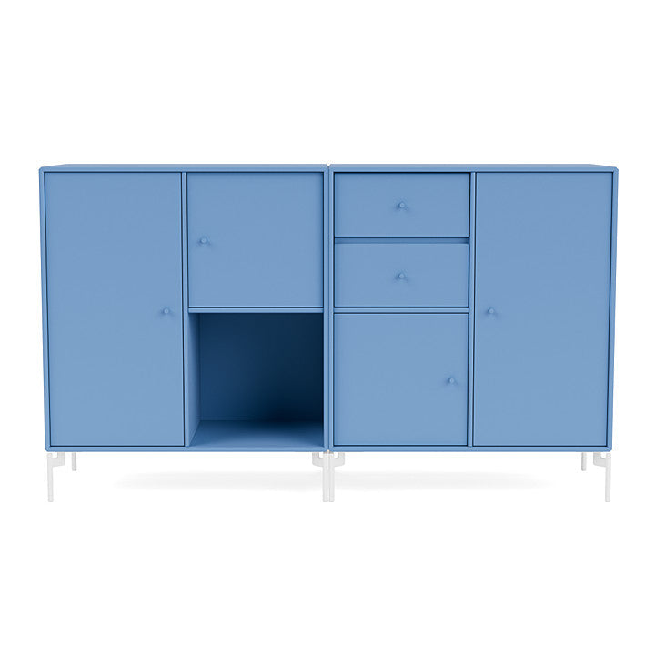 [product_category]-Montana Couple Sideboard With Legs, Azure Blue/Snow White-Montana Furniture-5714322614481-00COUPLE-154-02-MON-2