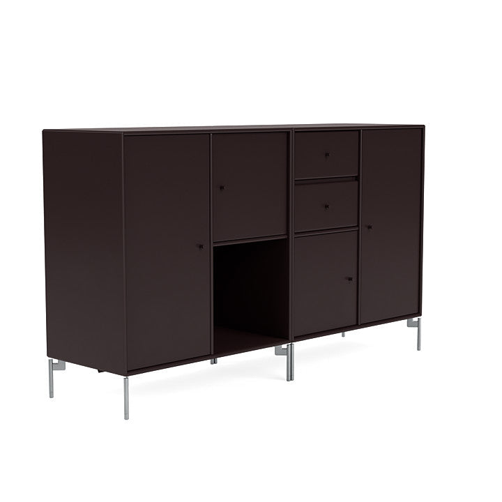 [product_category]-Montana Couple Sideboard With Legs, Balsamic/Matt Chrome-Montana Furniture-5714322614955-00COUPLE-160-01-MON-3