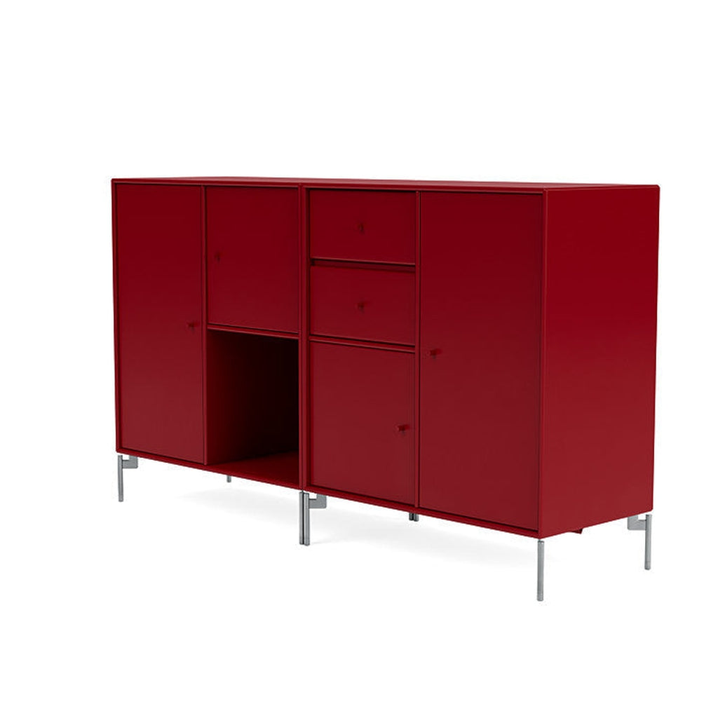 [product_category]-Montana Couple Sideboard With Legs, Beetroot/Matt Chrome-Montana Furniture-5714322615341-00COUPLE-165-01-MON-1