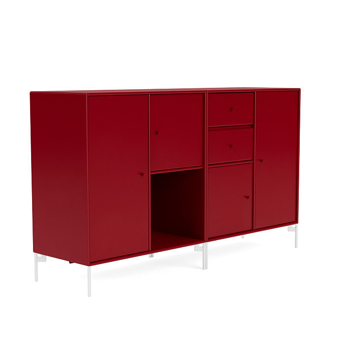 [product_category]-Montana Couple Sideboard With Legs, Beetroot/Snow White-Montana Furniture-5714322615358-00COUPLE-165-02-MON-3