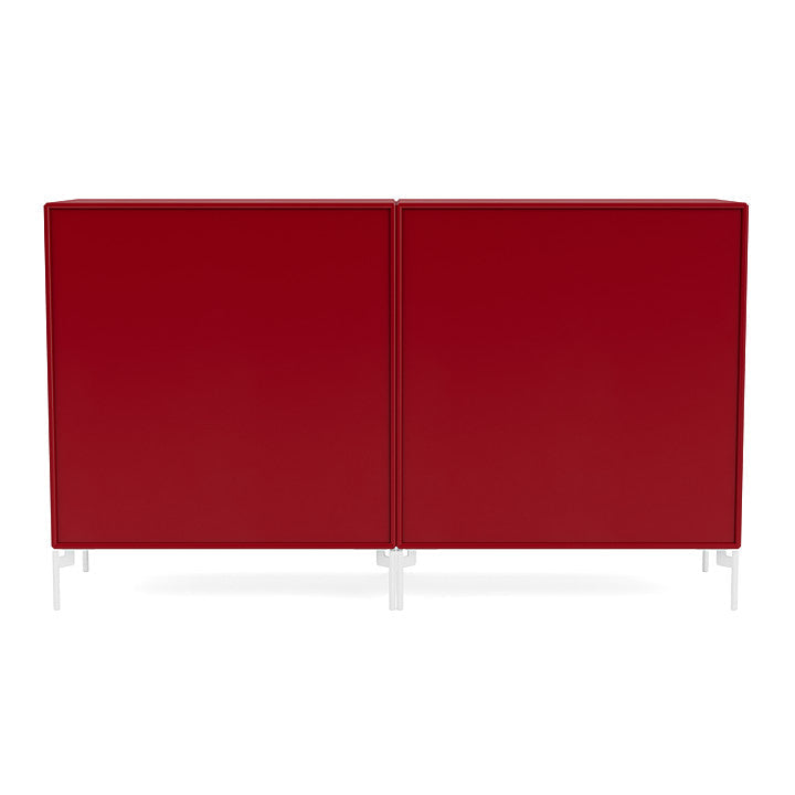 [product_category]-Montana Couple Sideboard With Legs, Beetroot/Snow White-Montana Furniture-5714322615358-00COUPLE-165-02-MON-4