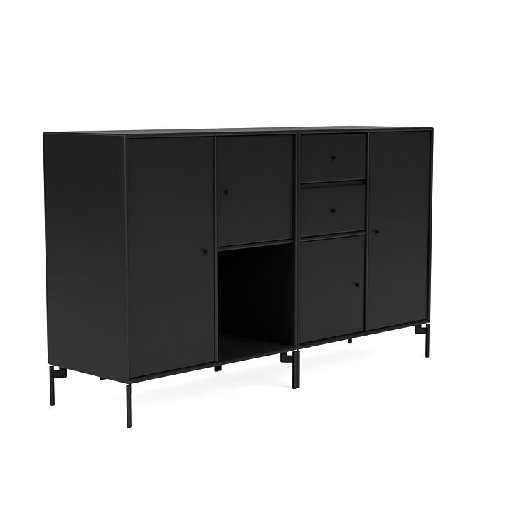 [product_category]-Montana Couple Sideboard With Legs, Black/Black-Montana Furniture-5714322613149-00COUPLE-05-03-MON-3