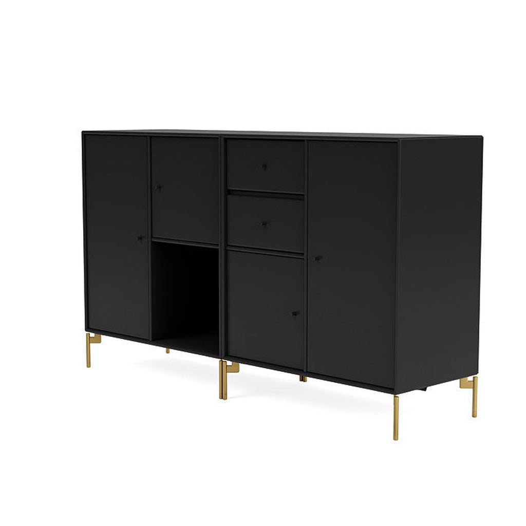 [product_category]-Montana Couple Sideboard With Legs, Black/Brass-Montana Furniture-5714322613194-00COUPLE-05-09-MON-1