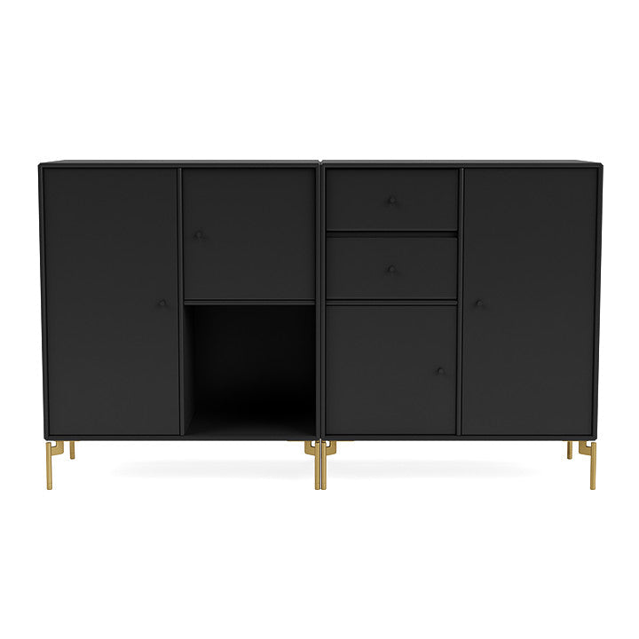 [product_category]-Montana Couple Sideboard With Legs, Black/Brass-Montana Furniture-5714322613194-00COUPLE-05-09-MON-2