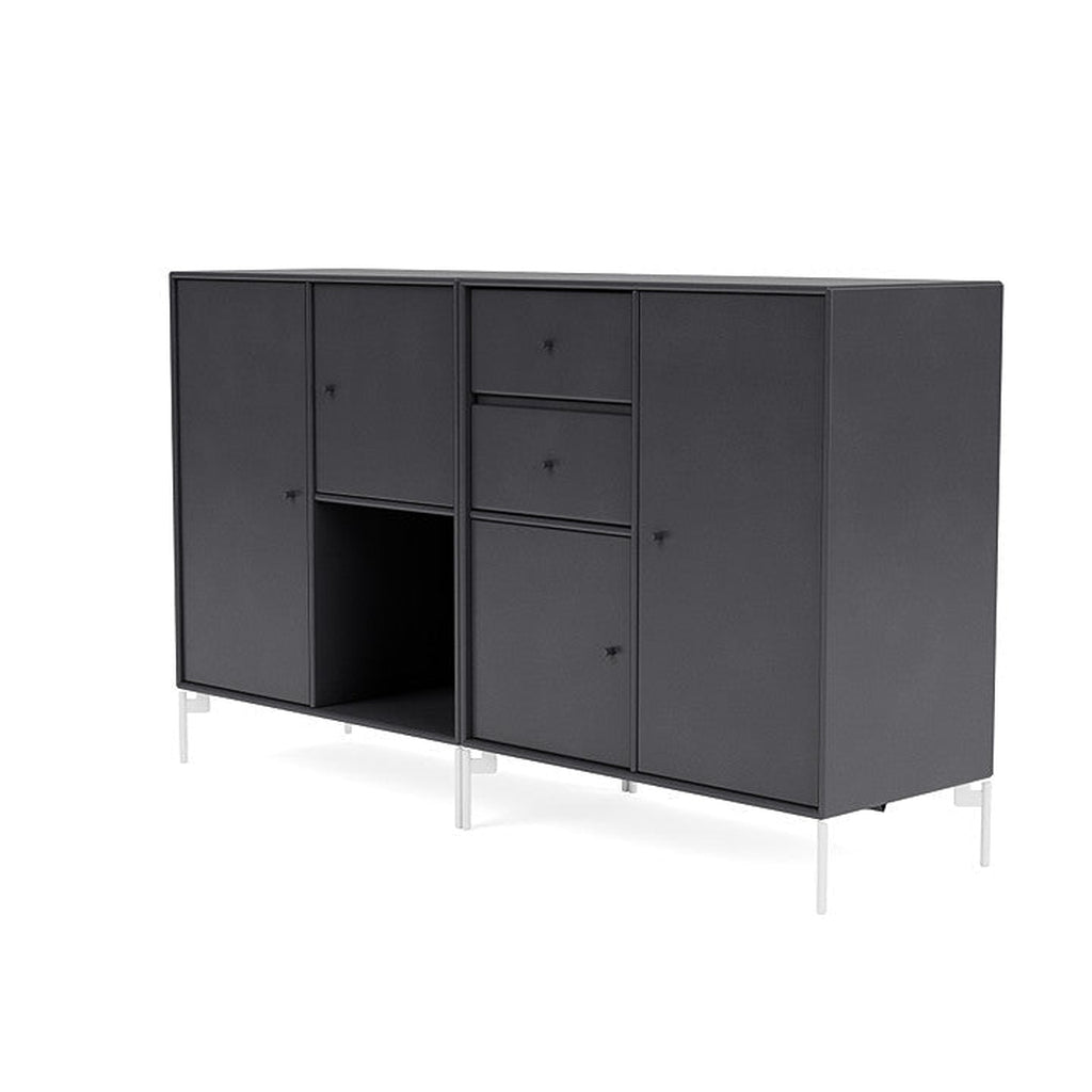 [product_category]-Montana Couple Sideboard With Legs, Carbon Black/Snow White-Montana Furniture-5714322615518-00COUPLE-36-02-MON-1